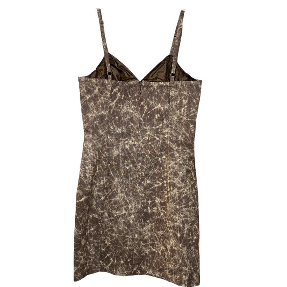 Katia Spaghetti Strap Straight Mini Dress Size S Brown - Picture 2 of 5